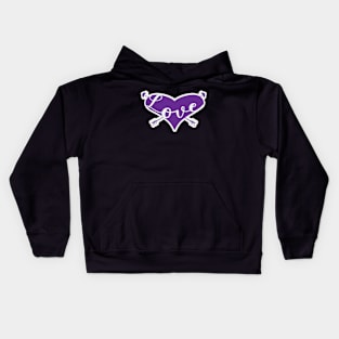 Love is Love Purple Kids Hoodie